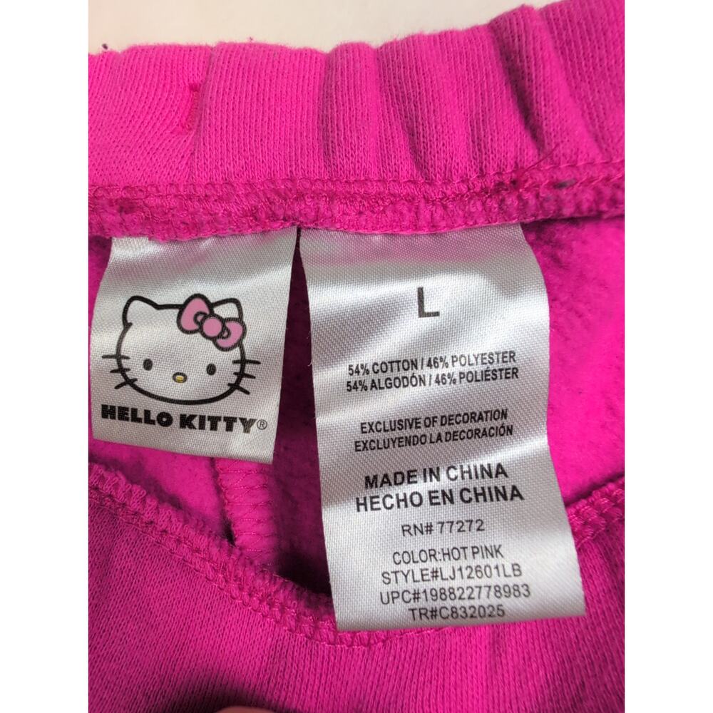 Hello Kitty San Rio embroidered tennis pink joggers Size Large Preppy Athletic - Picture 3 of 10